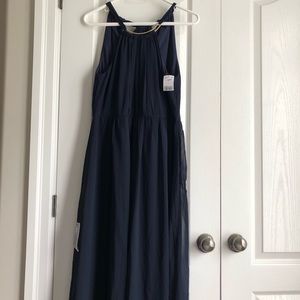 NWT Le Chateau Navy Blue Floor Length/Maxi Dress